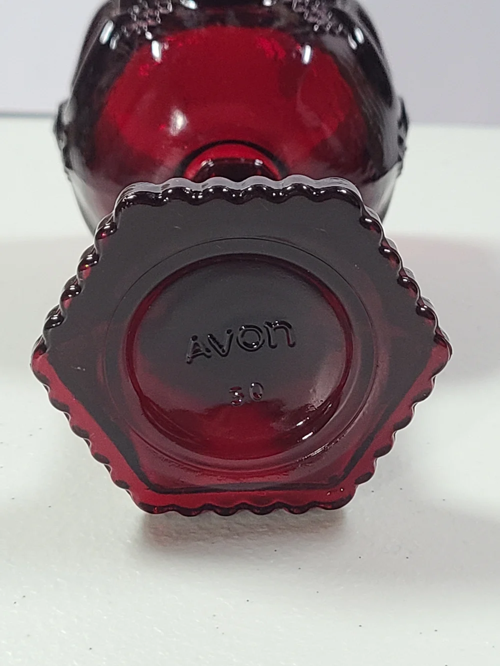 Vintage Avon Cape Cod 1896 Ruby Red Wine Goblets